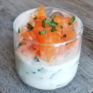 Verrine tzatziki saumon