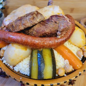 Couscous royal 3 viandes poulet merguez boeuf légumes