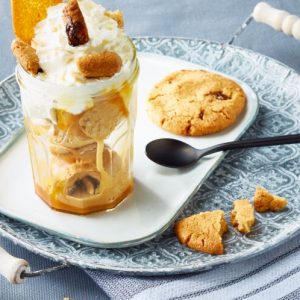 Verrine chantilly cookie caramel