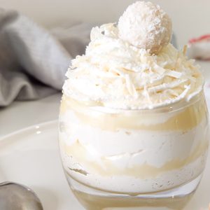 Verrine chantilly raffaello caramel